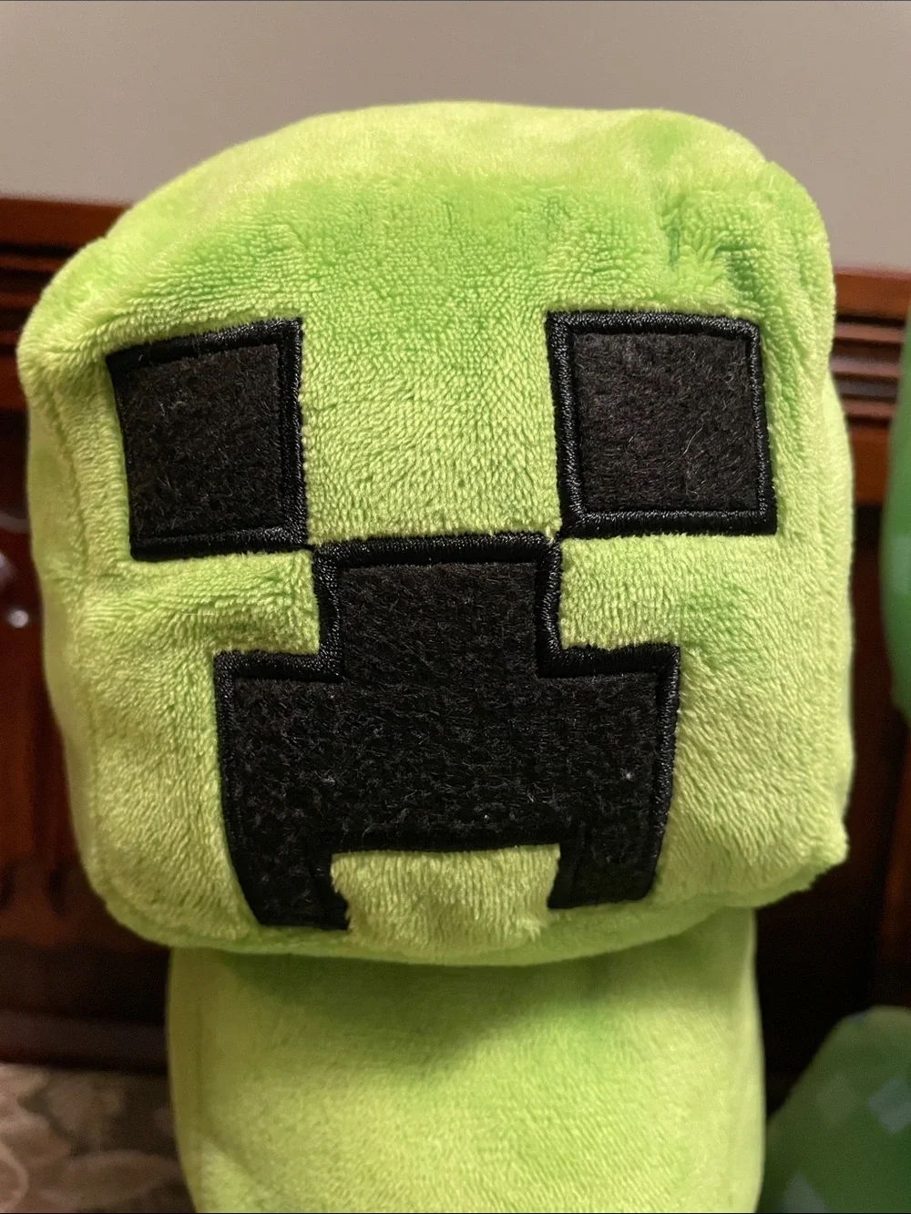 2 Minecraft Green Pixel Creeper Plush Toy